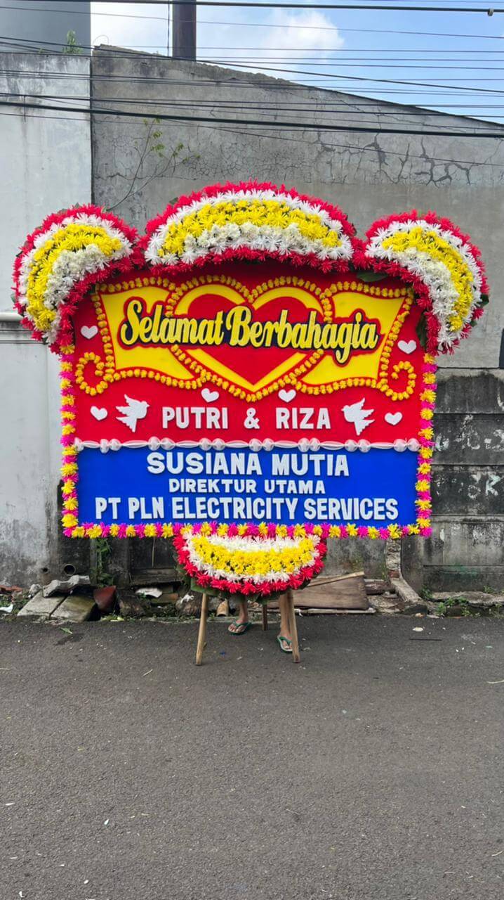 Bunga papan wedding Karawang Cikarang
