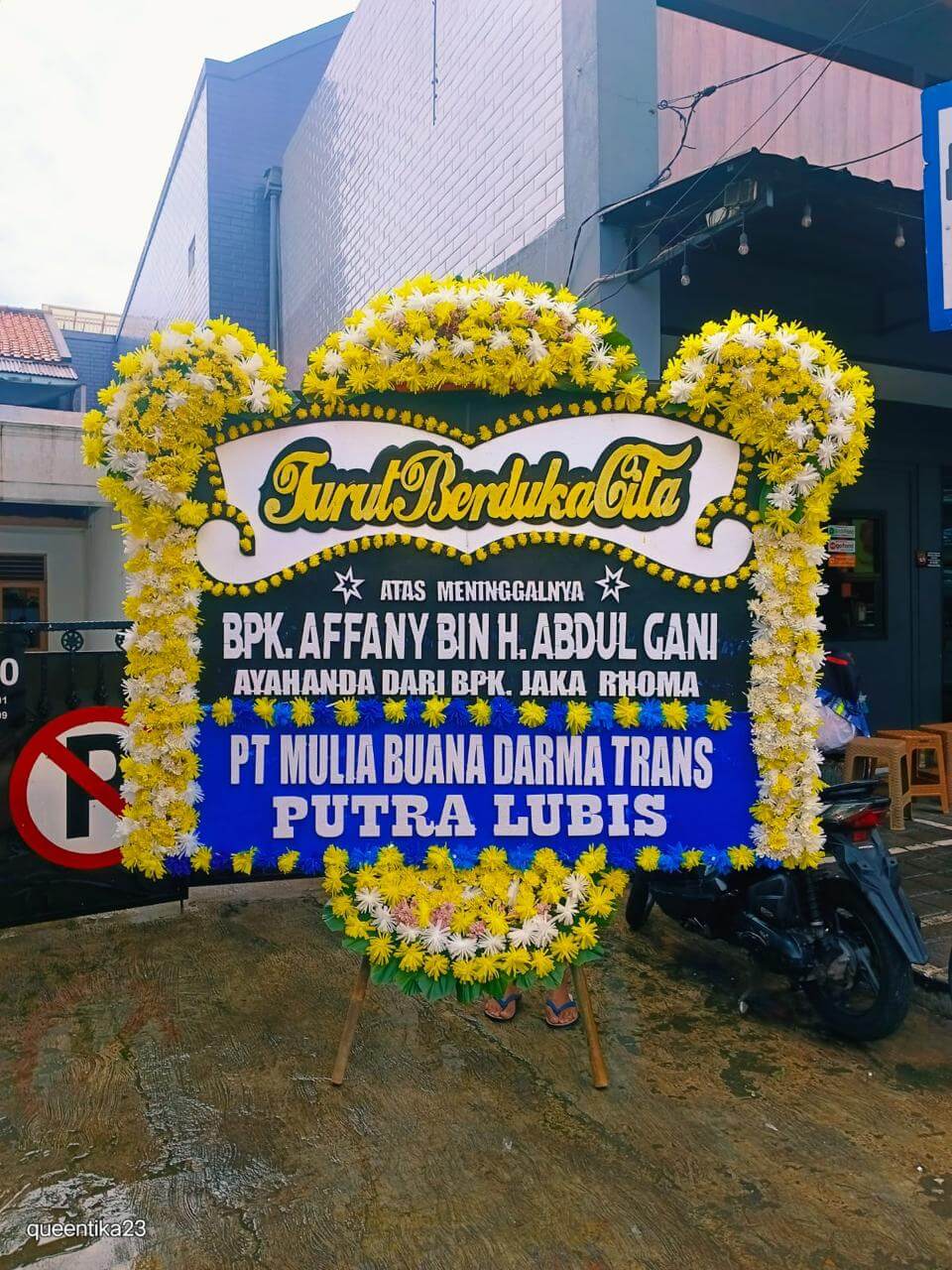 Bunga Papan Duka Cita Premium 2 Tiang
